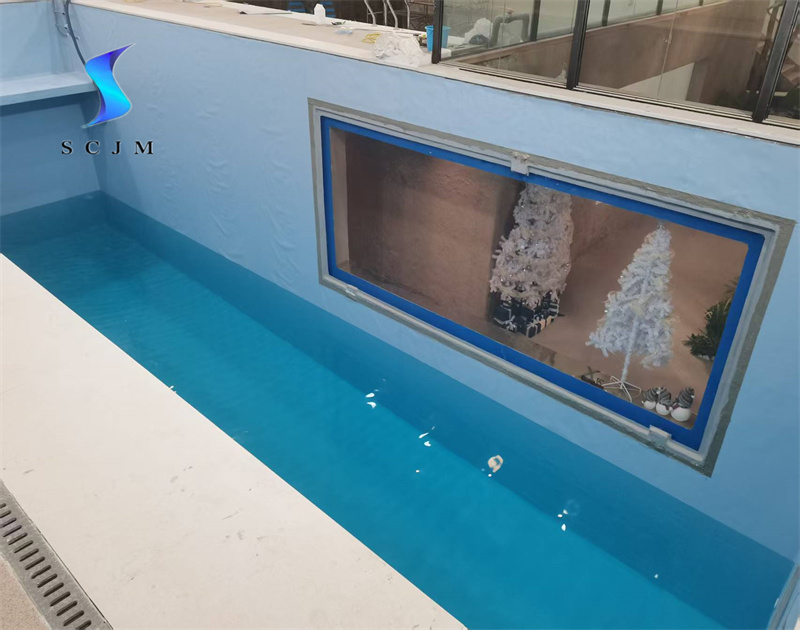 北京室內潛水池膠膜鋪裝完成